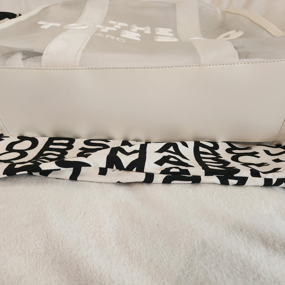 Marc Jacobs The Large Mesh Tote Bag White Authentic With Dust Bag NWT - Picture 10 of 16